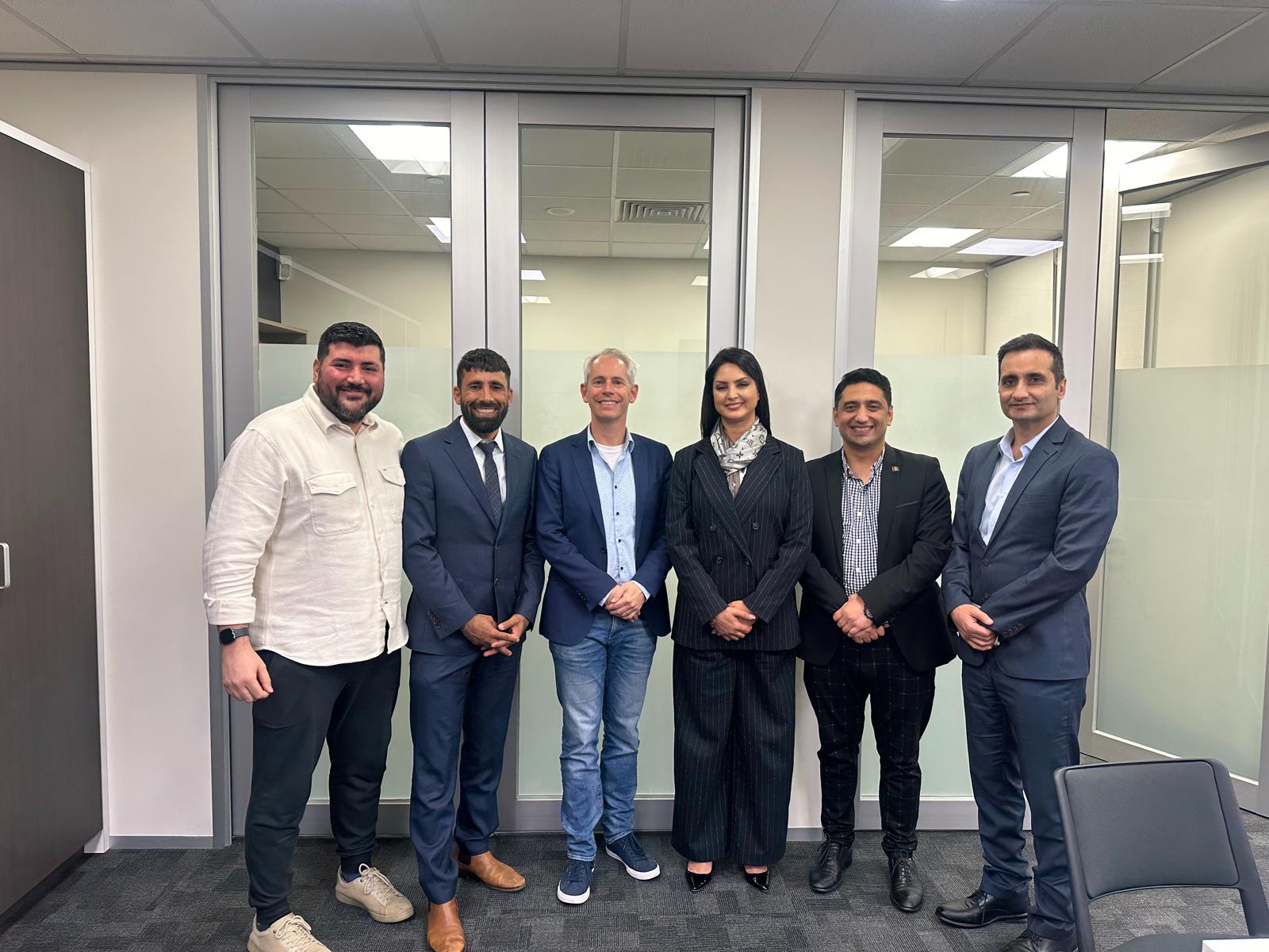 WEL meeting with the Honorable Minister of Immigration and Multicultural Affairs, Andrew Giles, and Brett Wood, Head of Government Relations at Cricket Australia.